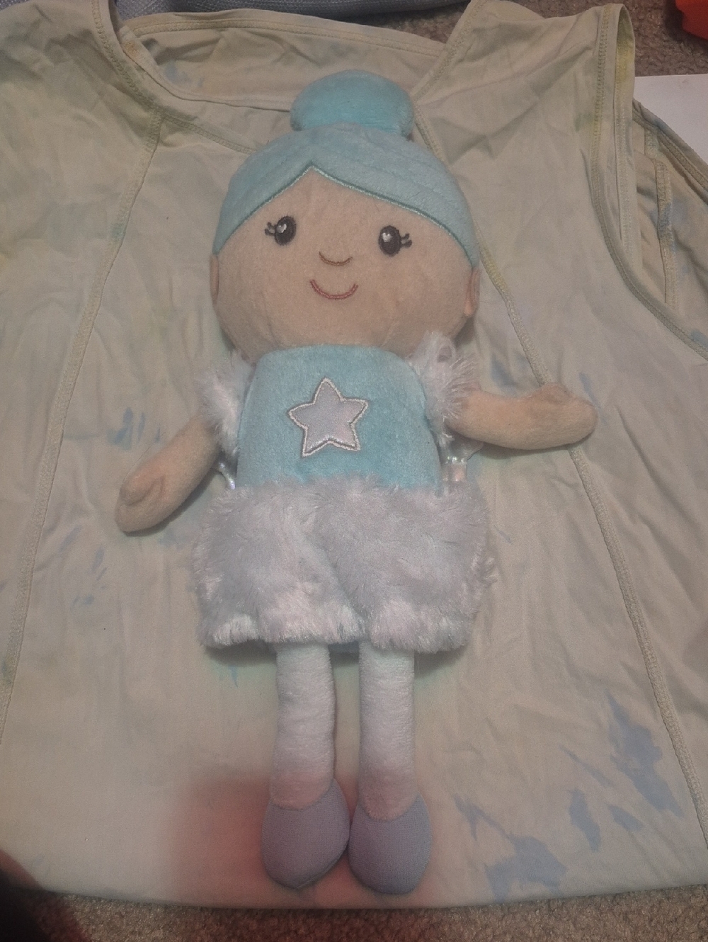 Russ Gray Plush Toy Label - Brand Tag Close-Up